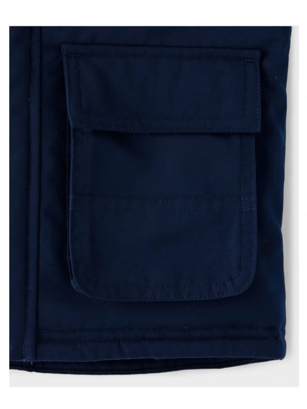 Boys Midweight Microfleece Lined Utility Parka Jacket -Blue L/G- 10/12
